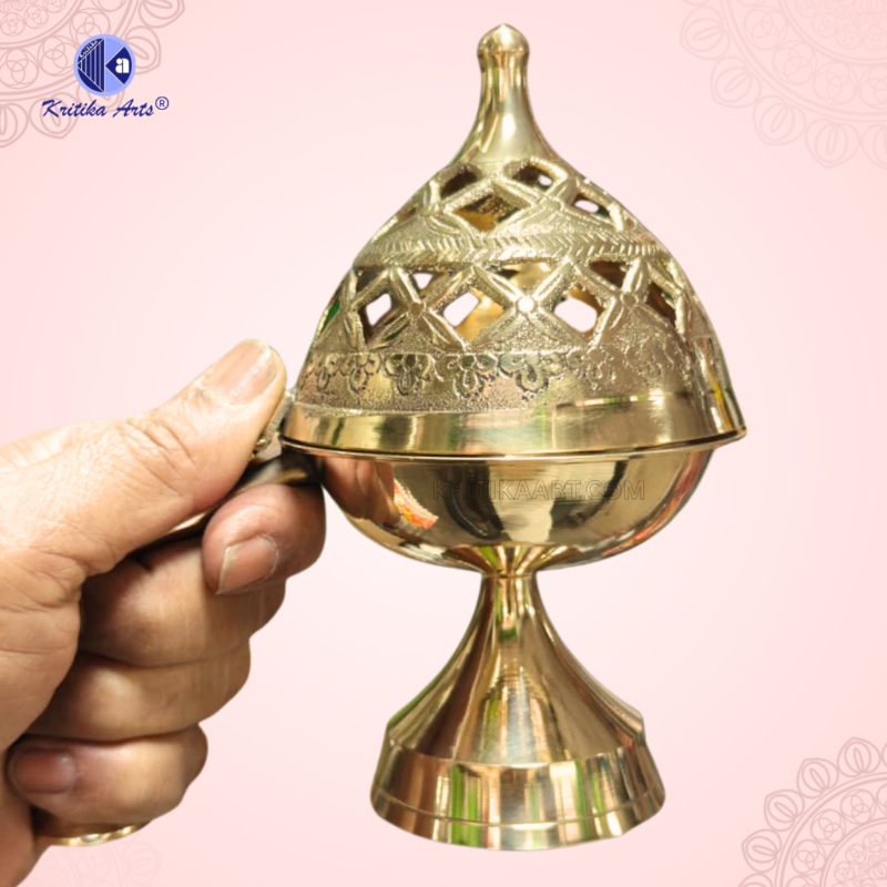 brass dhoop dani loban burner