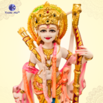 ,*Ram Darbar Idol 17 Inch Set – White Polyresin Hybrid Marble Dust Lord Ram, Sita, Lakshman & Hanuman Murti for Home Temple - Image 3