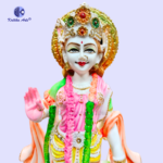 ,*Ram Darbar Idol 17 Inch Set – White Polyresin Hybrid Marble Dust Lord Ram, Sita, Lakshman & Hanuman Murti for Home Temple - Image 8