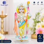 Mini Ram Darbar Idol 6 Inch Set – White Polyresin Marble Dust Lord Ram, Sita, Lakshman & Hanuman Murti for Home Temple & Gifting - Image 2