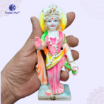 Mini Ram Darbar Idol 6 Inch Set – White Polyresin Marble Dust Lord Ram, Sita, Lakshman & Hanuman Murti for Home Temple & Gifting - Image 4