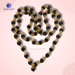 ,*Original Karungali Mala 8mm (54 Beads) with Gold Plated Caps | Premium Ebony Wood Mala Necklace for Protection, Meditation & Healing Energy - Image 2