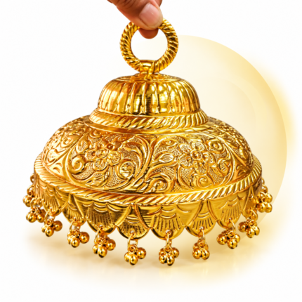 gold plated mata chatra 8 inch