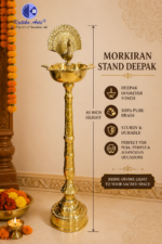40 Inch Morkiran Brass Stand Deepak – 7 Wicks Inaugural Diya | Heavy Brass Temple Lamp (9 Inch Bowl, 8.6 Kg) - Image 4