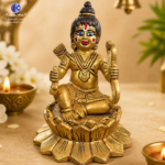 5 inch brass Ram Lalla Bal Roop statue hand painted