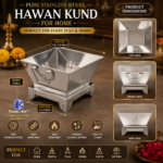 Premium Stainless Steel Hawan Kund for Home with Free Hawan Samagri & Navgrah Lakdi | 3 No Size Medium Havan Kund for Puja, Homa & Yagya - Image 2