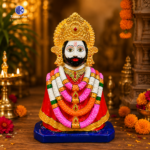 Hand Painted Khatu Shyam Ji Idol in Hybrid Poly Marble