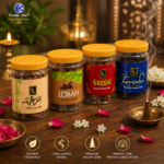 Zed Black Premium Dry Dhoop Cone Jar Combo Pack (Set of 4) – Guggal, Loban, Lavender & Sandal | Bambooless Natural Fragrance Dhoop Cones - Image 3