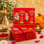 Pure Natural Herbal Rajasthani Roli Kumkum Powder Pack of 48 Pouches (5gm Each) – Organic Haldi Based Red Tilak Kumkum for Pooja, Temple, Festival & Wedding Use - Image 3