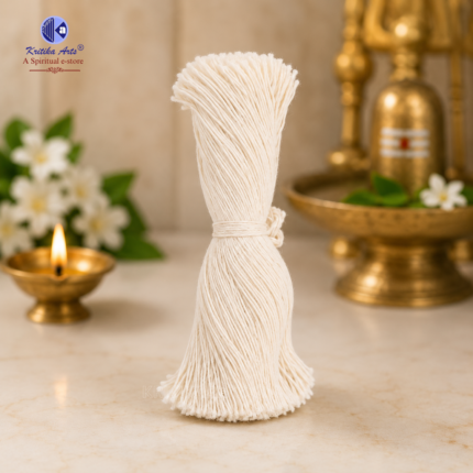 108 Tar Bati Pure Cotton Wick Pack for Shiv Puja Aarti Deep Daan and Sawan Worship