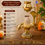 Gaumukhi Narmadeshwar Shivling Set with Brass Jal Dhara Lota | Continuous Abhishek Shivling | Nirantar Jalabhishek Mahadev Pooja Set - Image 4