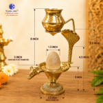 Gaumukhi Narmadeshwar Shivling Set with Brass Jal Dhara Lota | Continuous Abhishek Shivling | Nirantar Jalabhishek Mahadev Pooja Set - Image 2