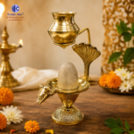 Gaumukhi Narmadeshwar Shivling Set with Brass Jal Dhara Lota | Continuous Abhishek Shivling | Nirantar Jalabhishek Mahadev Pooja Set - Image 3