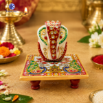 ,*Marble Ganesh Chowki with Decorative Handcrafted Ganesh Idol | Return Gift & Home Decor Showpiece | Kritika Arts - Image 3