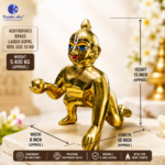 ,*Ashtadhatu Brass Laddu Gopal Idol Size 13 No – Extra Large Bal Gopal Murti 13 Inch Height | Premium Handmade Brass Laddu Gopal Ji Statue for Home Temple & Krishna Worship - Image 4