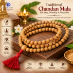 White Chandan Mala 8mm - Image 4