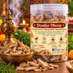 Deodar Dhoop Lakdi 200g PET Jar – Pure Natural Cedar Wood Chips for Puja Havan and Spiritual Rituals