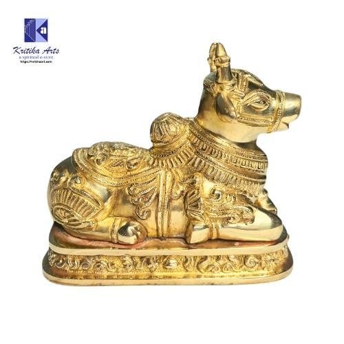 Brass Nandi Idol Super Fine Quality 8 Inch - Image 3