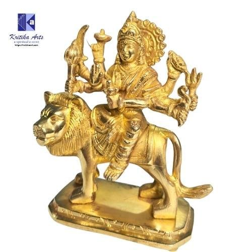 Brass Durga Ji Idol 6 Inch Super Fine Quality" - Image 3