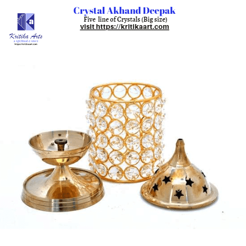 'Crystal Akhand Jyot Deepak for Home' - Image 2