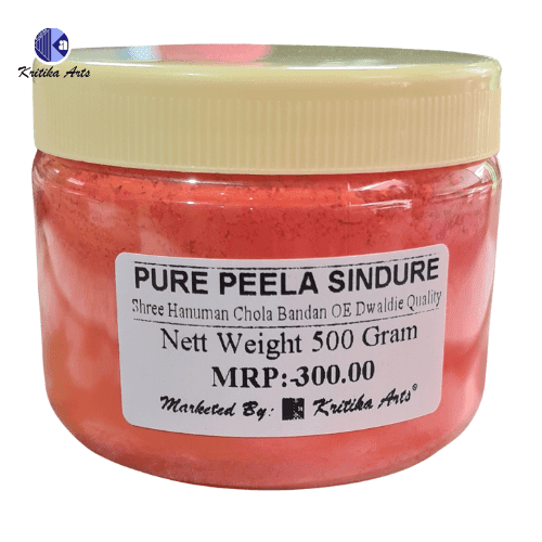 ,*Orange Sindoor for Hanuman Ji | Dwaldies Bandan Peela Sindoor 500gm | Hanuman Chola Sindoor - Image 2
